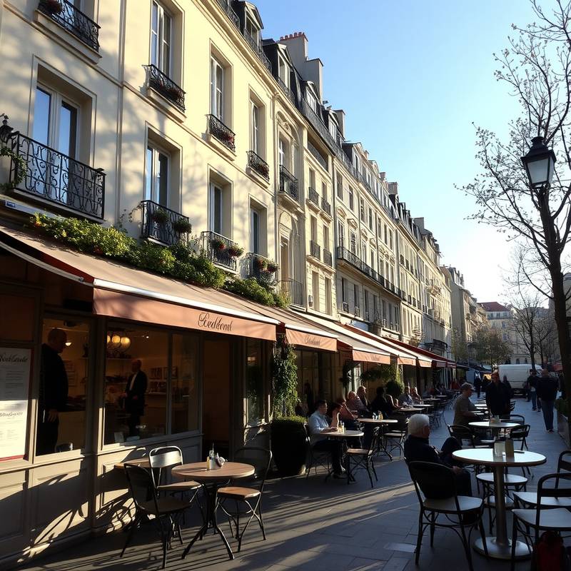 Un café typique à Montmartre.